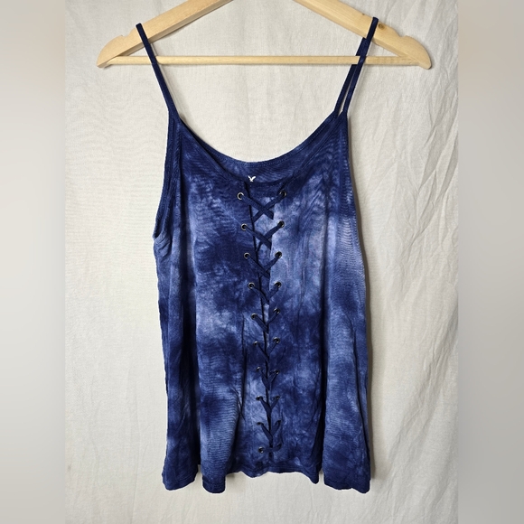 American Eagle Outfitters T-Shirt Women’s Soft and Sexy blue Tie Dye Sz Small - Picture 2 of 6